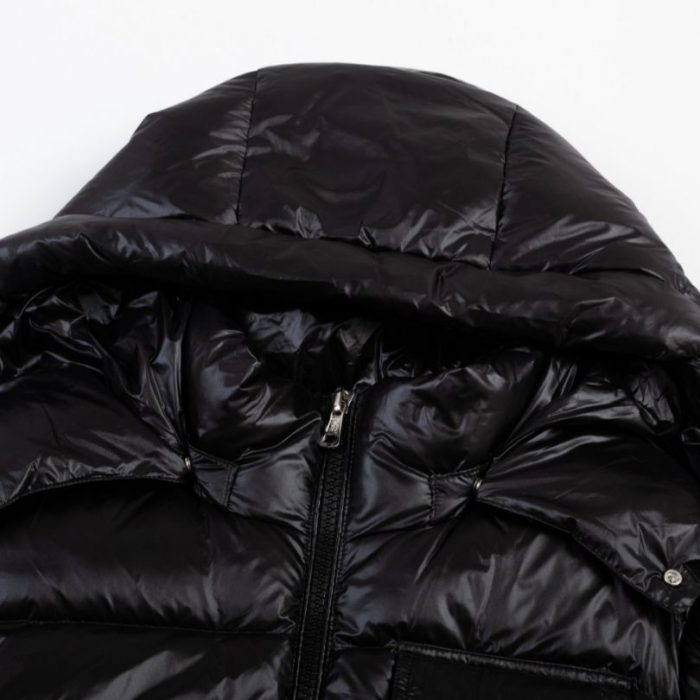 Jacket Puffer Moncler Black with Hood MCL013 - Image 7