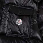 Jacket Puffer Moncler Black with Hood MCL013 - Image 5