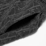 Short Dior Monogram Black Drawstring DO056 - Image 7