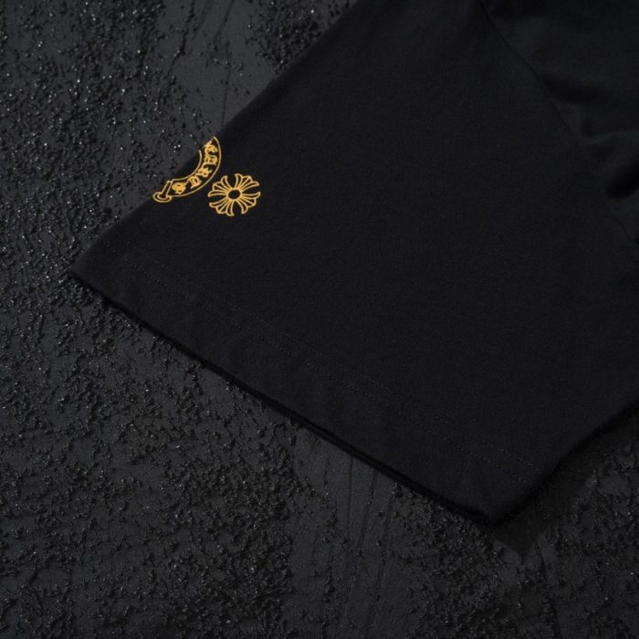 T-shirt Chrome Hearts Black Yellow Logo CH010 - Image 4