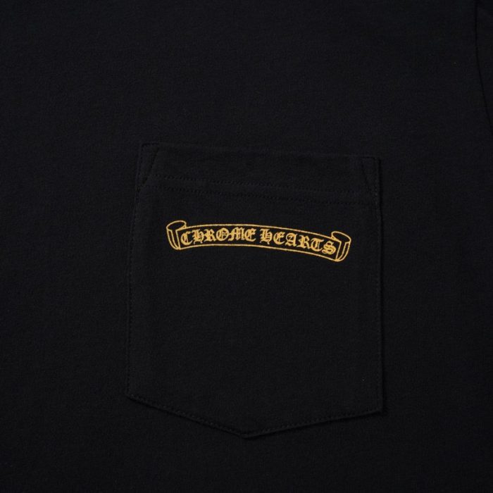 T-shirt Chrome Hearts Black Yellow Logo CH010 - Image 10