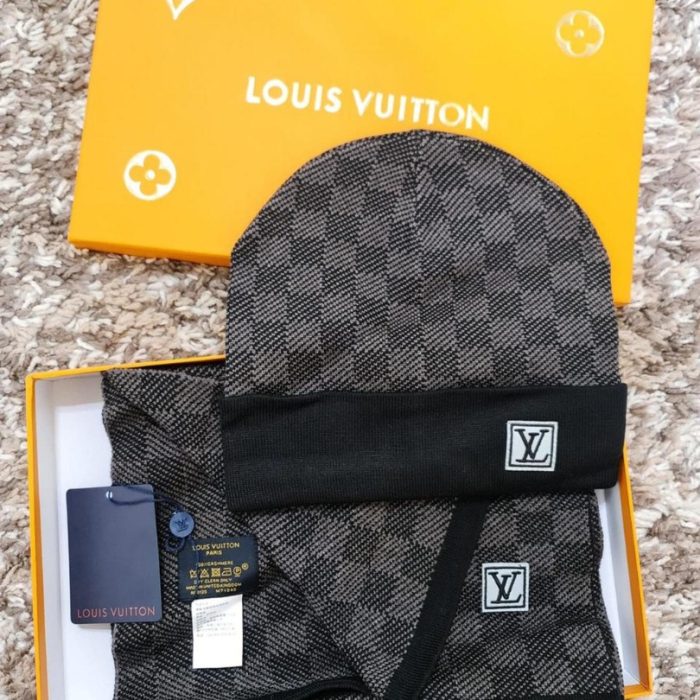 Louis Vuitton Beanie + Scarf LV122 - Image 3