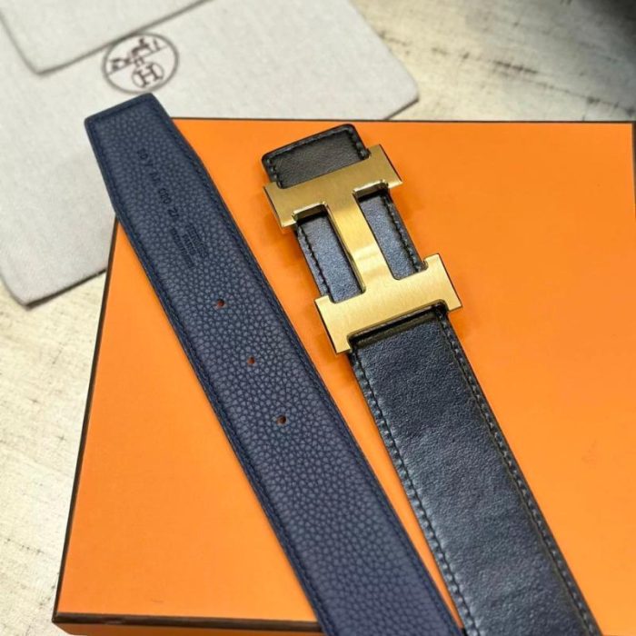 Belt Hermès Buckle & Reversible Leather Strap HM001 - Image 4