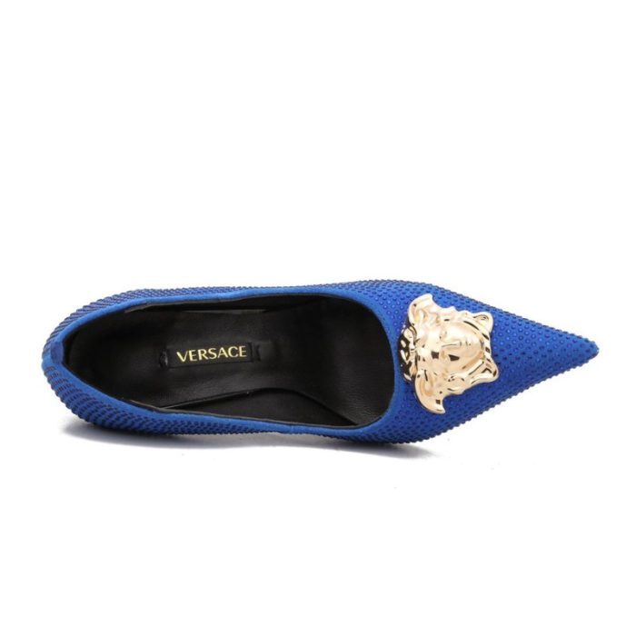 Versace Medusa Decollete Studded Pointed Toe Pump VSC009 - Image 10