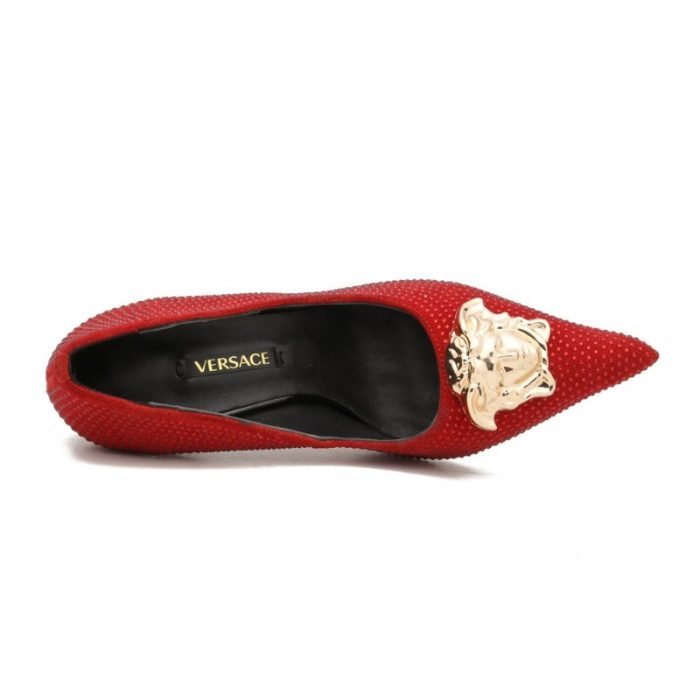 Versace Medusa Decollete Studded Pointed Toe Pump VSC009 - Image 13