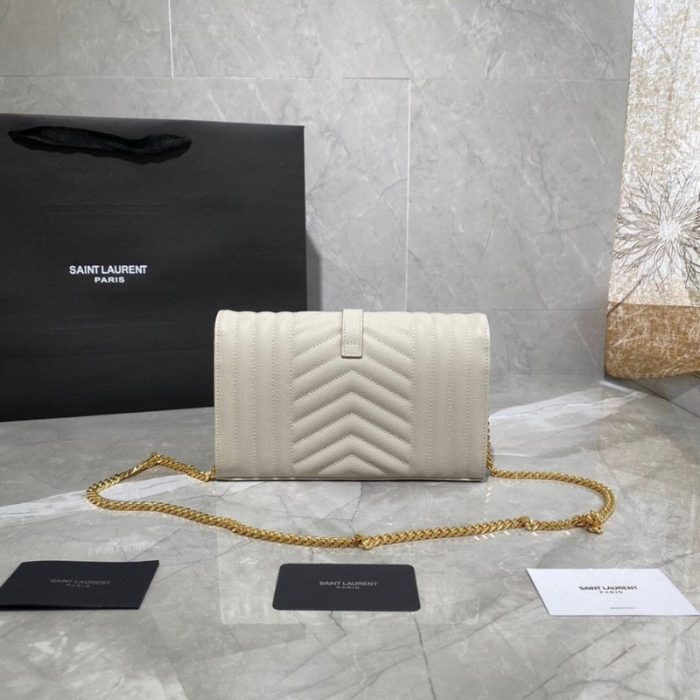 Yves Saint Laurent Small Envelope Chain Wallet YSL012 - Image 15