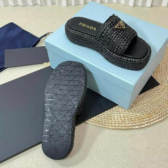 Prada Sandals Flatform In Crochet PD069 - Image 3