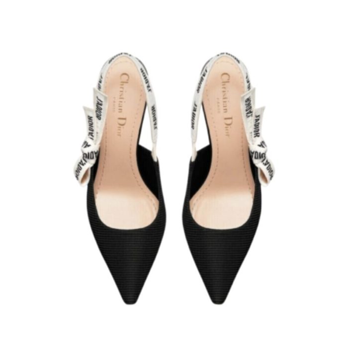 Dior High Heel Sandal Decolletè Slingback J’adior Nero Opaco DOW007 - Image 2