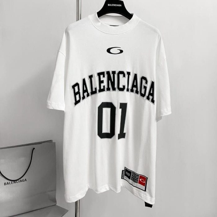 T-shirt- Balenciaga Basketeball White BL113 - Image 3