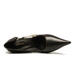 Versace Pointed Toe Stiletto Heel Pumps Buckle Strap VSC010 - Image 4