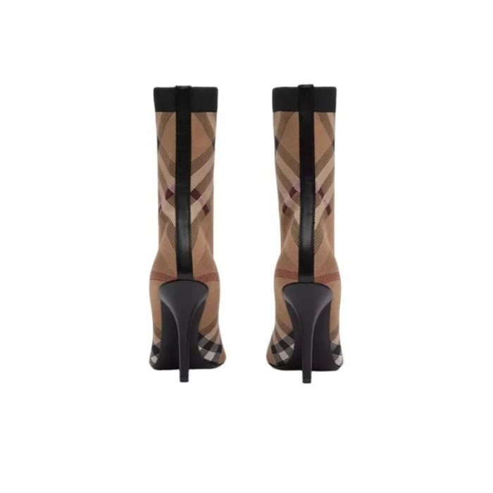 Burberry Vintage Check 110mm Sock Boots BY019 - Image 4