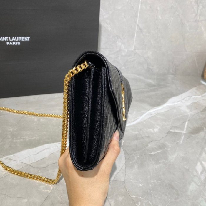 Yves Saint Laurent Small Envelope Chain Wallet YSL012 - Image 7