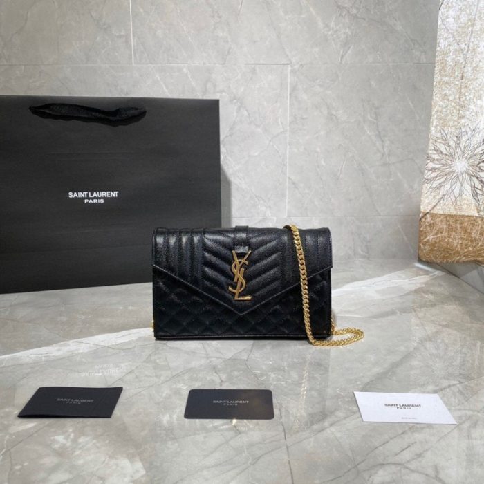 Yves Saint Laurent Small Envelope Chain Wallet YSL012 - Image 8