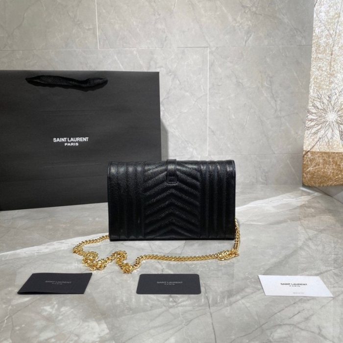 Yves Saint Laurent Small Envelope Chain Wallet YSL012 - Image 9