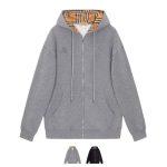 Burberry Embroidered King Logo Zip-Up Hoodie BY021 - Image 9
