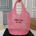 Prada Raffia Tote Bag PD078 - Image 2