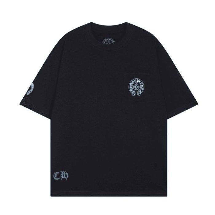 T-Shirt Chrome Hearts Triple Cross Logo Black CH131 - Image 2