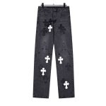 Pants Chrome Hearts Jeans Cross Patches CH135 - Image 2