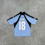 T-Shirt Corteiz Alcatraz Football Blue CZ027 - Image 3