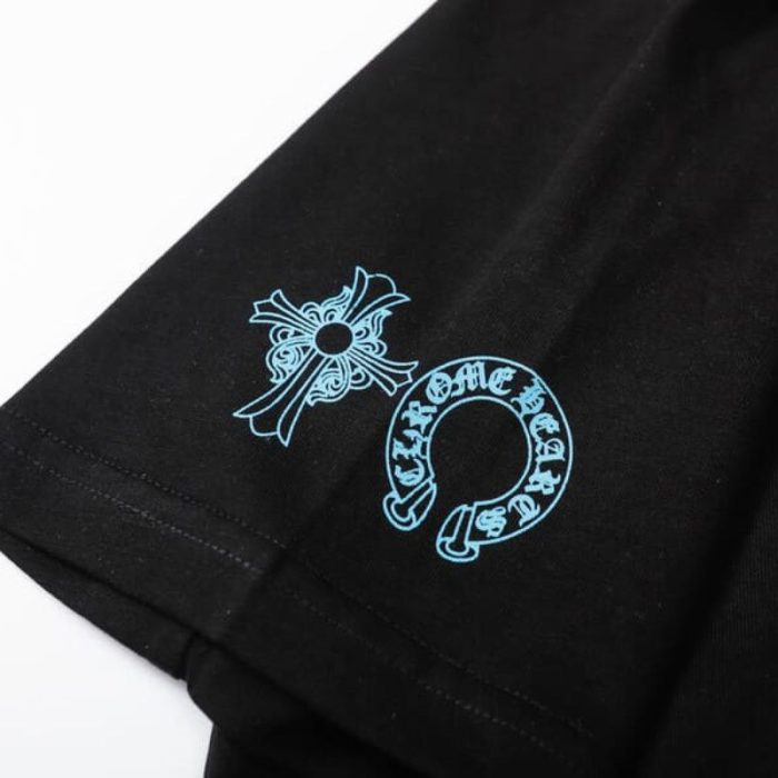 T-Shirt Chrome Hearts Triple Cross Logo Black CH131 - Image 6