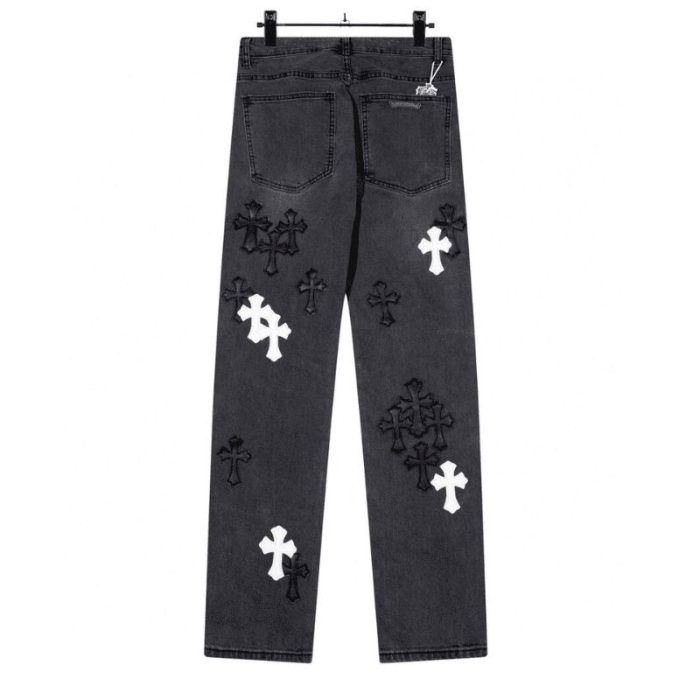 Pants Chrome Hearts Jeans Cross Patches CH135 - Image 3