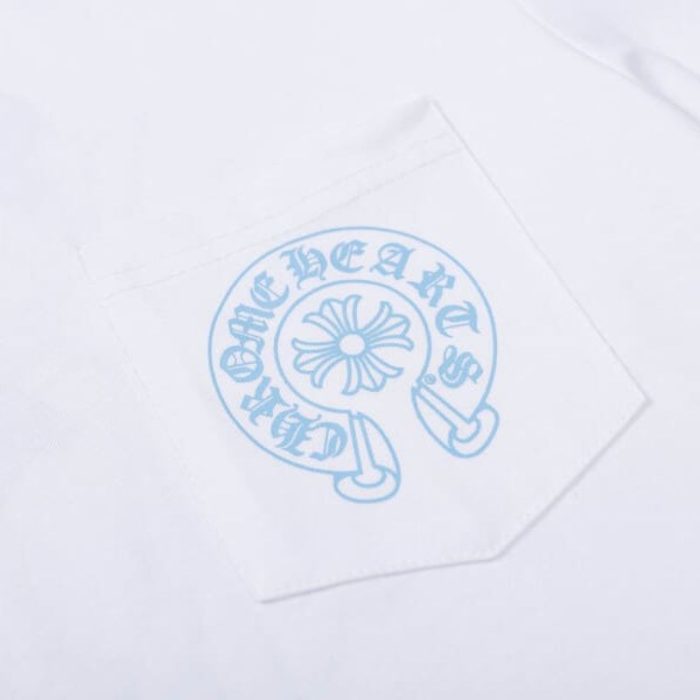 T-Shirt Chrome Hearts Triple Cross Logo White CH132 - Image 4