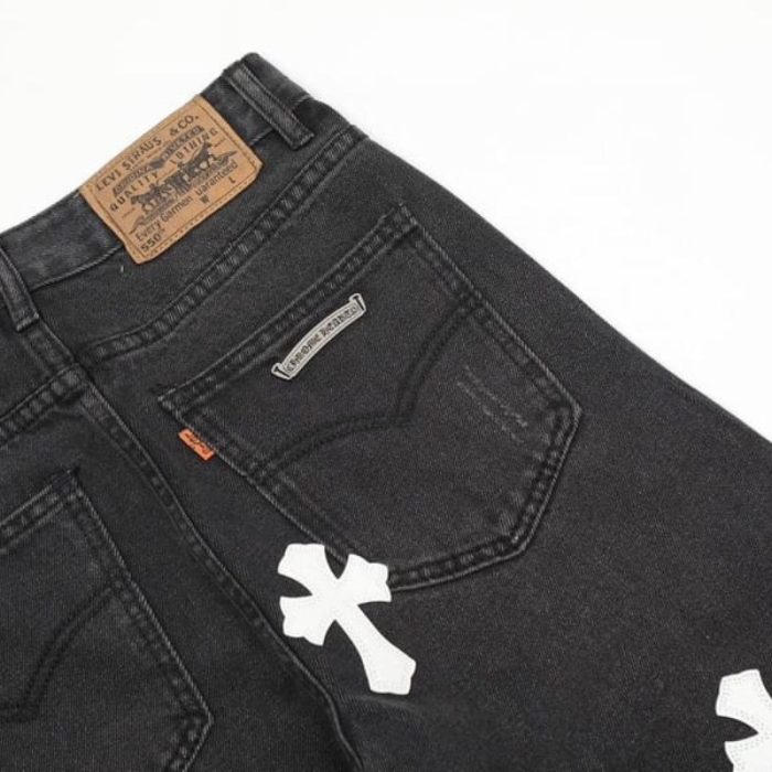 Pants Chrome Hearts Jeans Cross Patches CH126 - Image 5