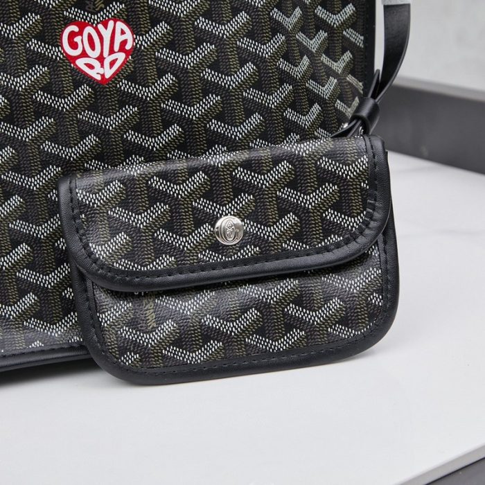 Goyard Anjou Mini Bag Customized Heart Black GYD026 - Image 6