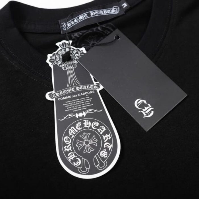 T-Shirt Chrome Hearts Triple Cross Logo Black CH131 - Image 3