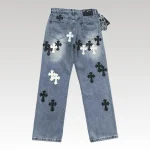 Pants Chrome Hearts Jeans Cross CH136 - Drip Slum