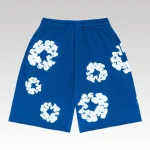 Shorts Denim Tears The Cotton Wreath Blue - Drip Slum