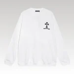 Sweatshirt Chrome Hearts Cross Print White CH050 - Drip Slum
