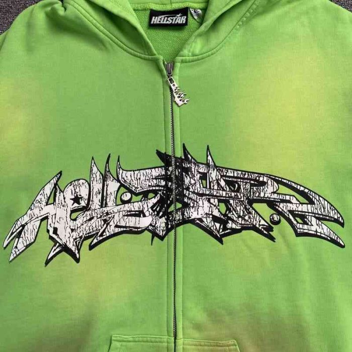 Hoodie Hellstar Graffiti Zip-Up HS017 - Image 3