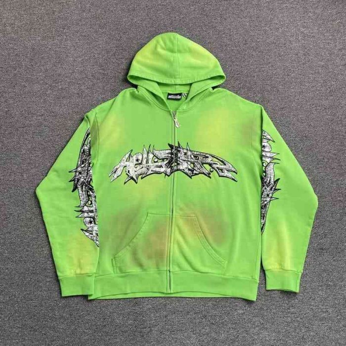 Hoodie Hellstar Graffiti Zip-Up HS017 - Image 5