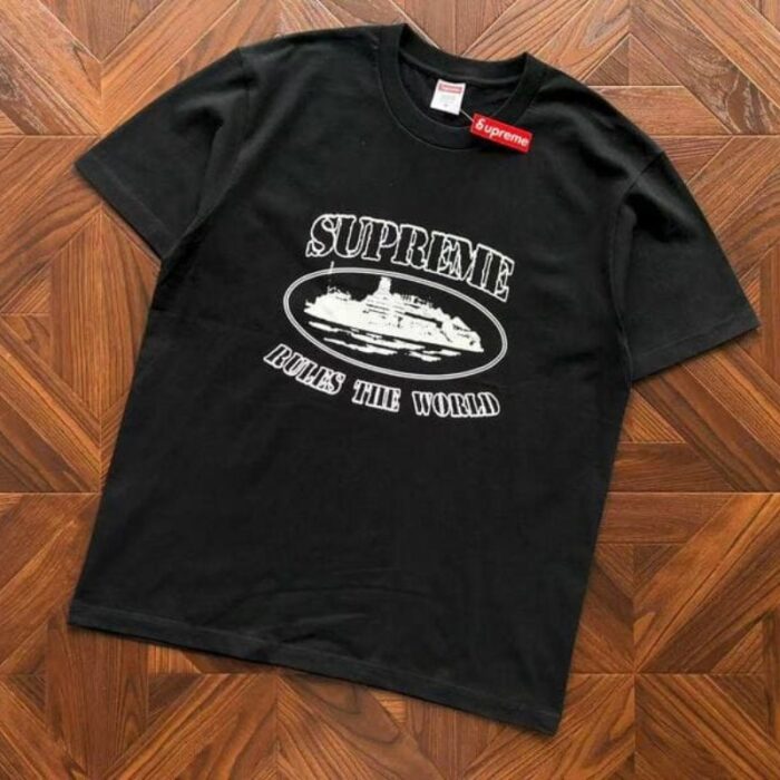 T-shirt Corteiz x Supreme Rules The World CZ048 - Image 2