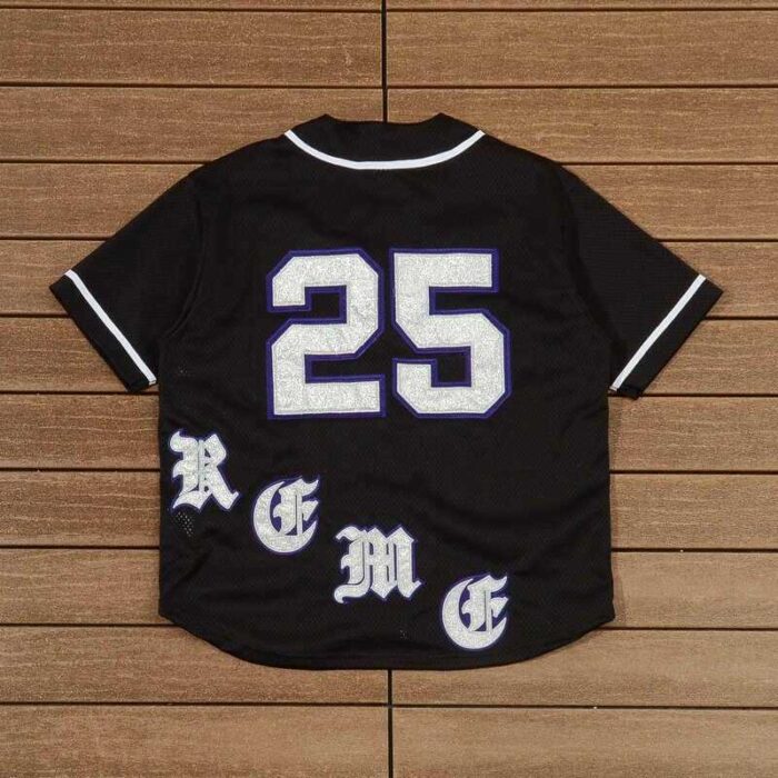 T-shirt Supreme Old English Baseball Jersey Grey SP117 - Image 2