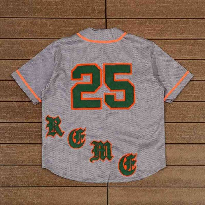T-shirt Supreme Old English Baseball Jersey Grey SP116 - Image 2