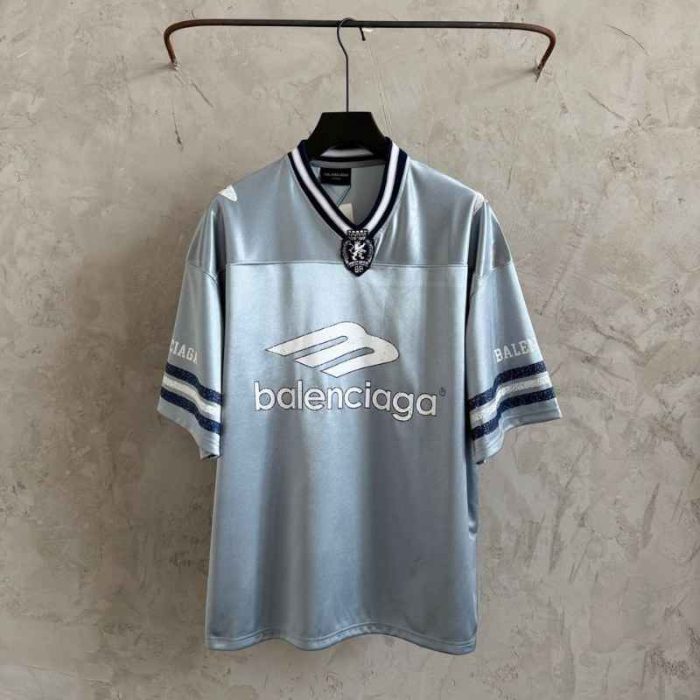 T-shirt Balenciaga Jersey V-nek Oversized B261 - Image 3